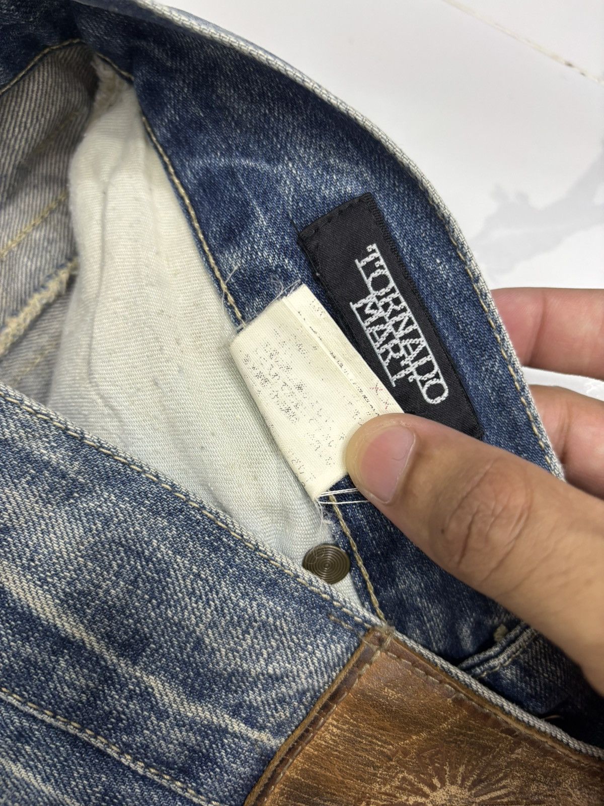 Tornado Mart Tornado Mart Pierced Lace Flared Jeans Distressed Denim Size 32" / US 10 / IT 46 - 15 Thumbnail