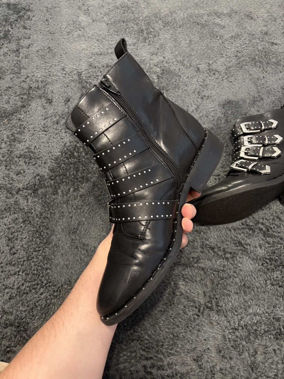 Hedi Slimane Hedi Slimane Dior Style Boots with Straps Saint Laurent Size US 9 / IT 39 - 4 Thumbnail