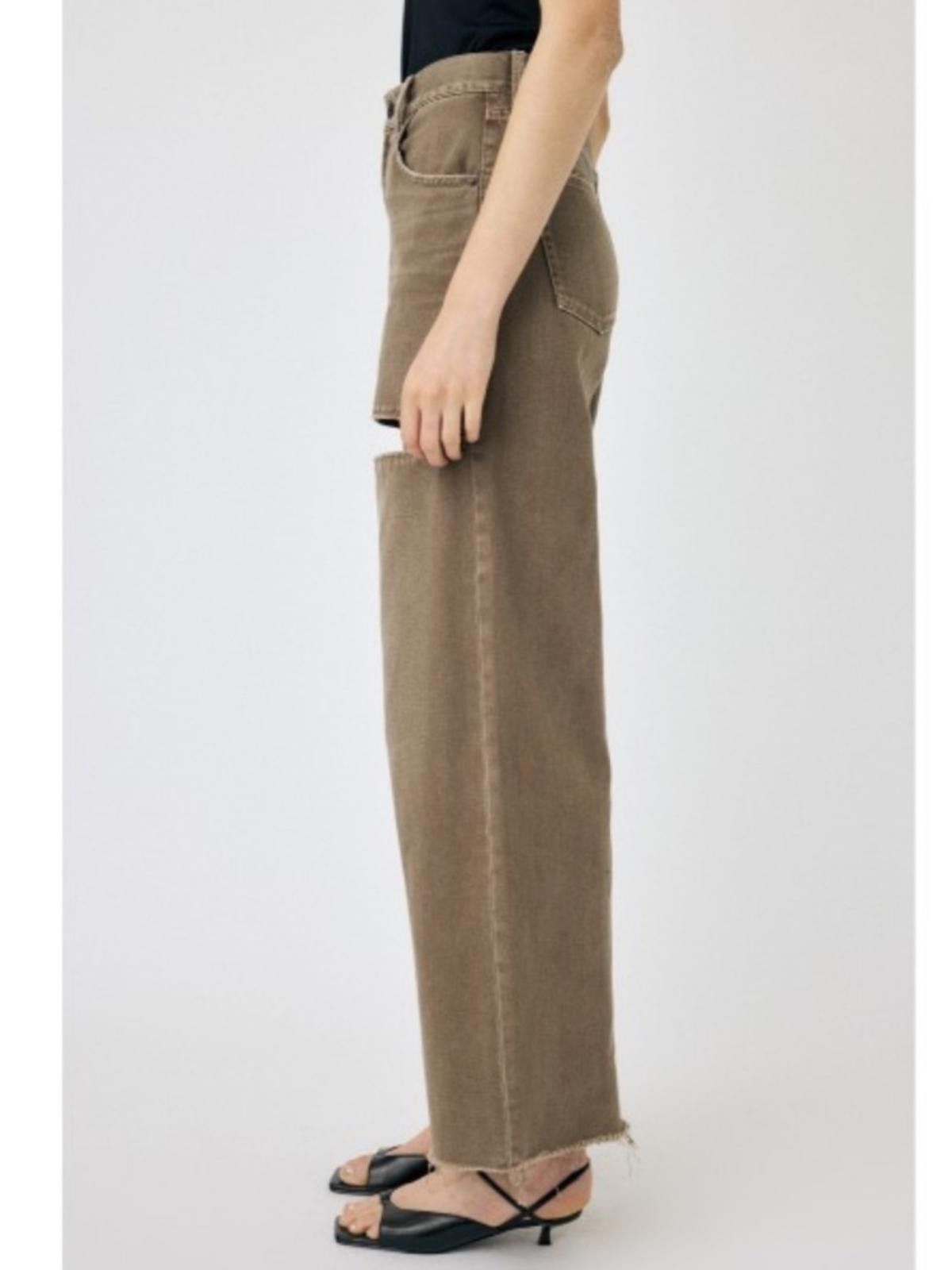 MOUSSY Moussy / Split Wide Loose Straight Jeans / Brown Size 25" / US 0 / IT 36 - 2 Thumbnail