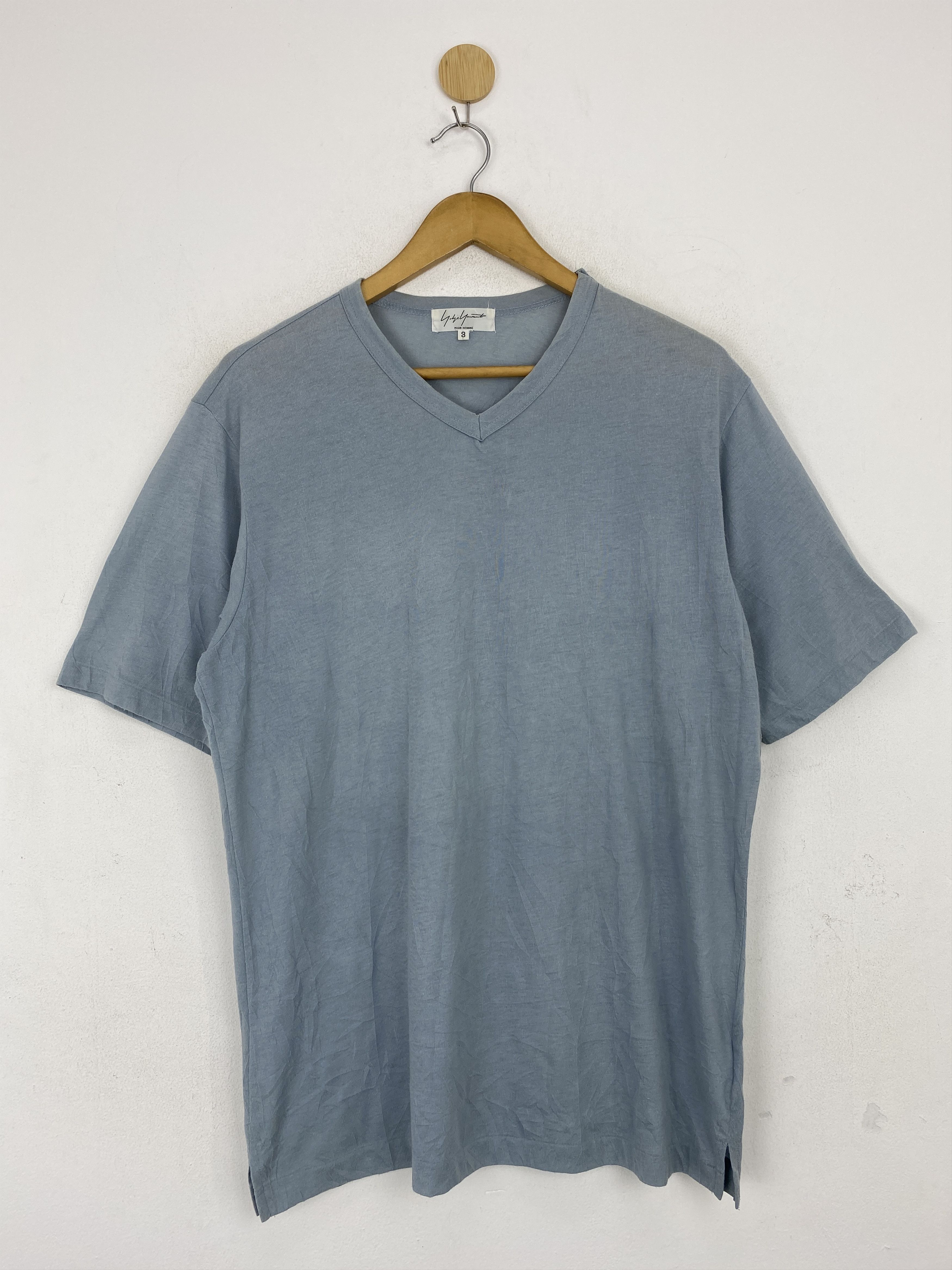 Designer Vintage Yohji Yamamoto Plain Made In Japan Tee Shirt TA0631 Size US L / EU 52-54 / 3 - 1 Thumbnail