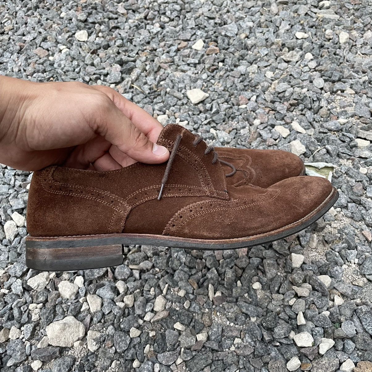 Russell & Bromley 9 Russell Bromley Brown Suede Leather Hand Made Derby Shoes Size US 9 / EU 42 - 2 Thumbnail