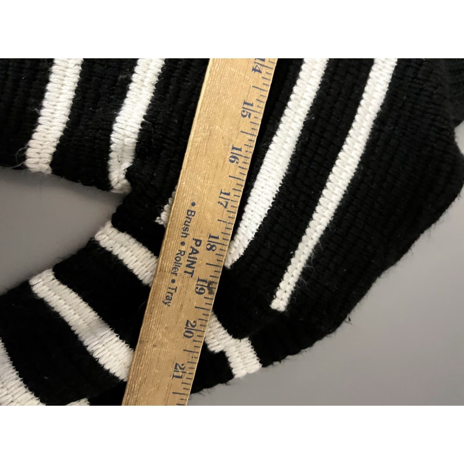 Express Express Womens XS Black & White Striped Knit Crop Sweater Chunky Mock Neck Pullover Long Sleeve Size XS / US 0-2 / IT 36-38 - 5 Thumbnail