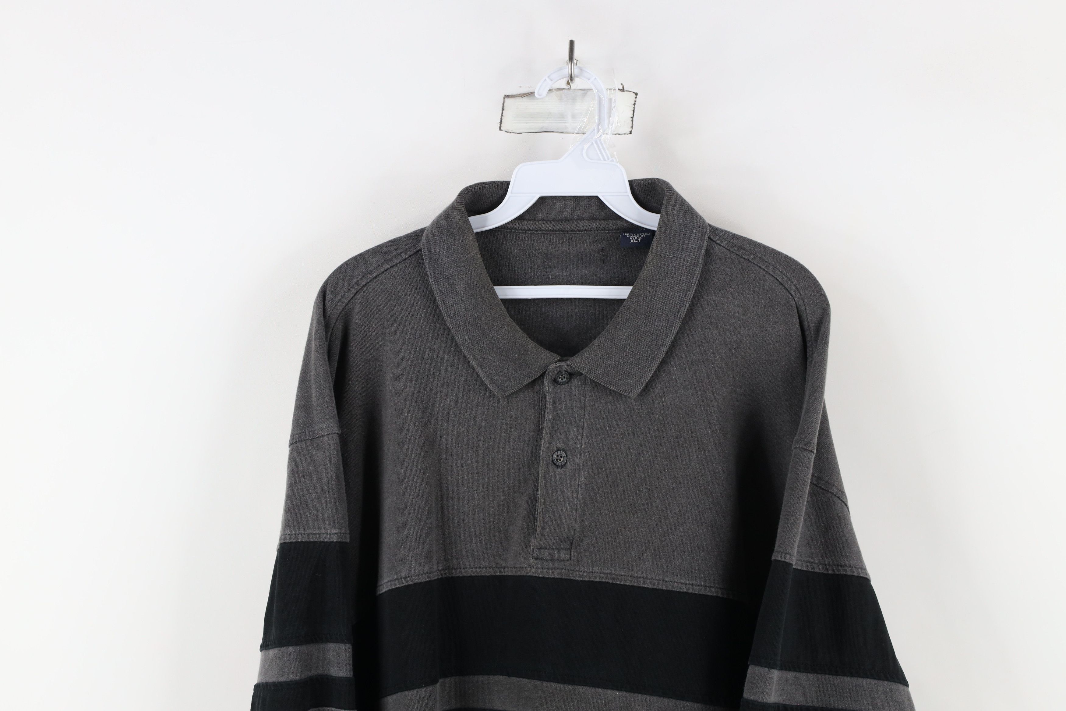 Vintage Vintage 90s Streetwear Block Long Sleeve Rugby Polo Shirt Size US XL / EU 56 / 4 - 2 Thumbnail