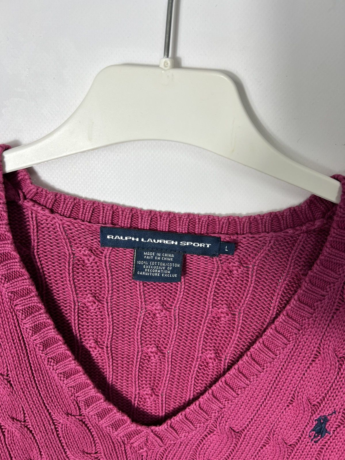 Polo Ralph Lauren Vintage streetwear y2k Polo Ralph Lauren Cable Knit Sweater Size L / US 10 / IT 46 - 5 Thumbnail