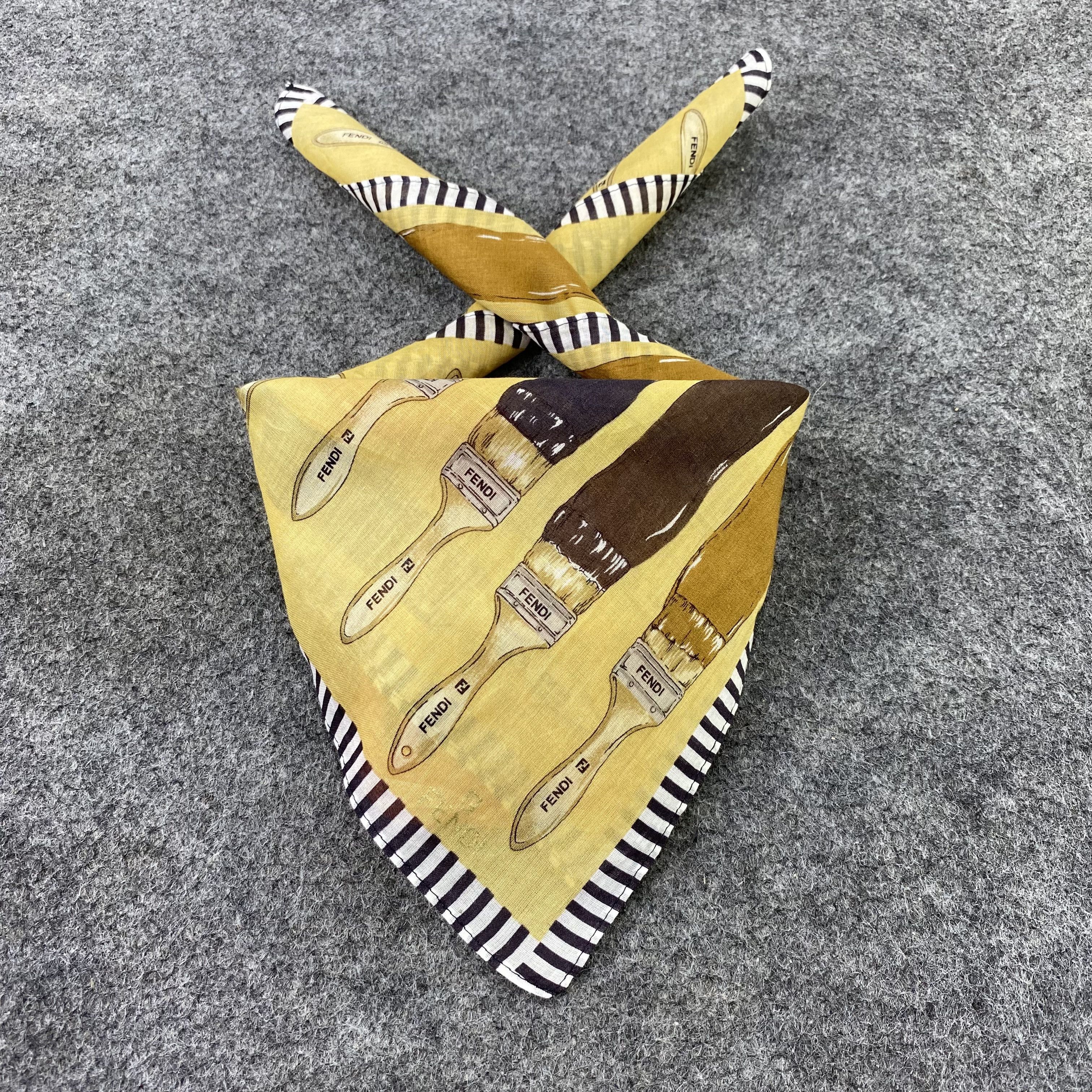 Designer Fendi Handkerchief / Bandana / Neckerchief-B683 Size ONE SIZE - 2 Thumbnail