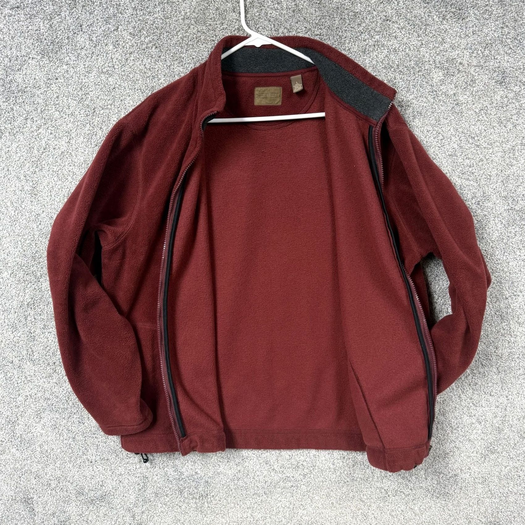 Vintage Consensus Jacket Mens L Red Fleece Full Zip Autumn Y2K Cabincore Hiking Casual Travel Pockets Stainless Size US L / EU 52-54 / 3 - 7 Thumbnail
