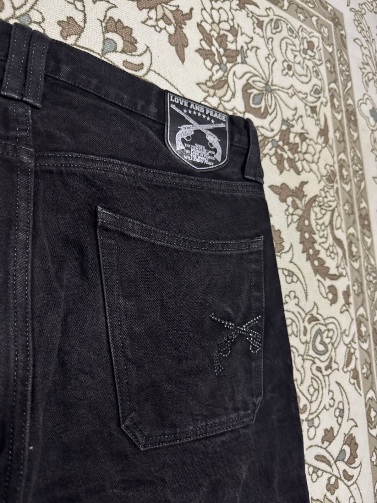 Japanese Brand × Roar OG Roar ”True Till Death” ⚔️ Denim Straight Cut Jeans Size US 34 / EU 50 - 8 Thumbnail