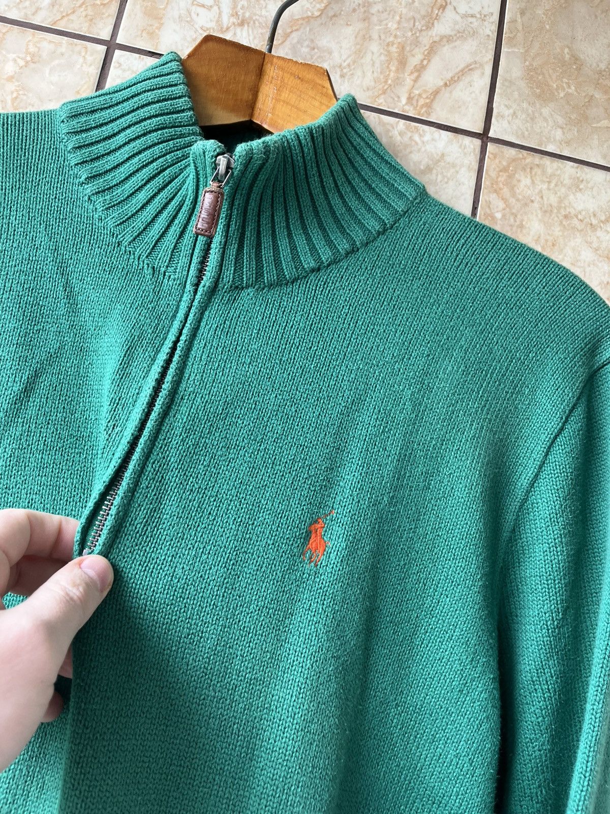 Polo Ralph Lauren Polo Ralph Lauren green 1/3 zip sweater Size US M / EU 48-50 / 2 - 2 Thumbnail