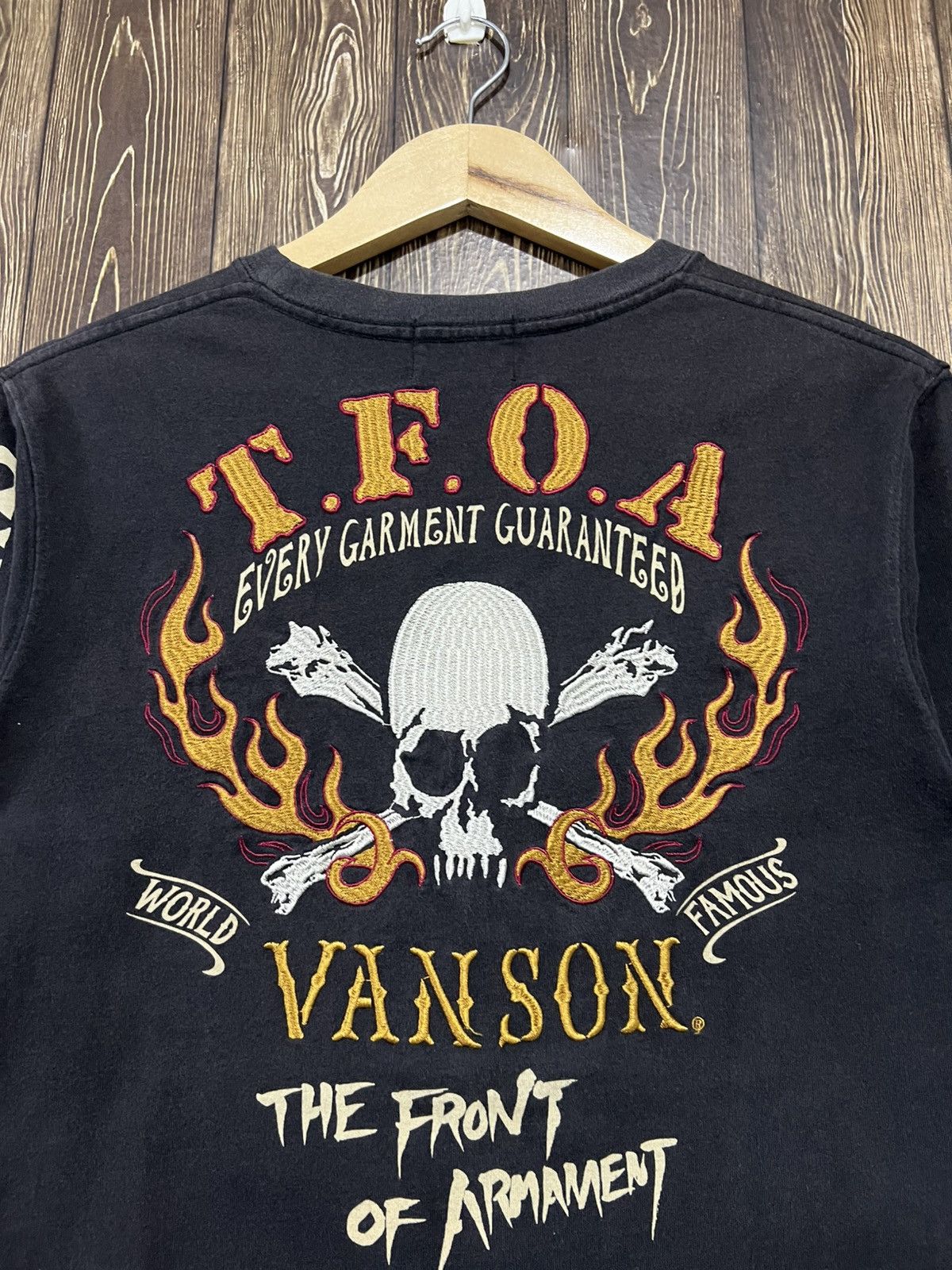 Vanson Leathers Vintage Vanson Leathers Embroidery ‘TFOA’ Longsleeve Tshirt Size US S / EU 44-46 / 1 - 2 Thumbnail