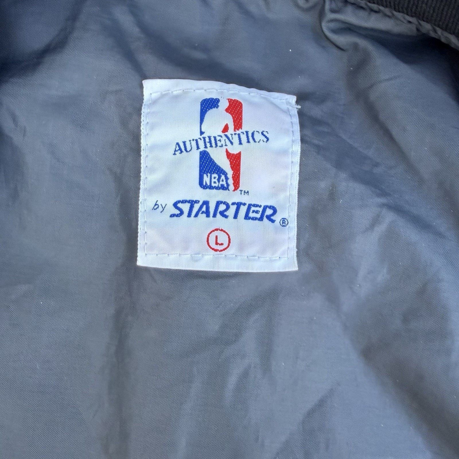 NBA × Starter × Vintage Vintage Starter Los Angeles Lakers Bomber Black Satin Jacket Size US L / EU 52-54 / 3 - 5 Thumbnail