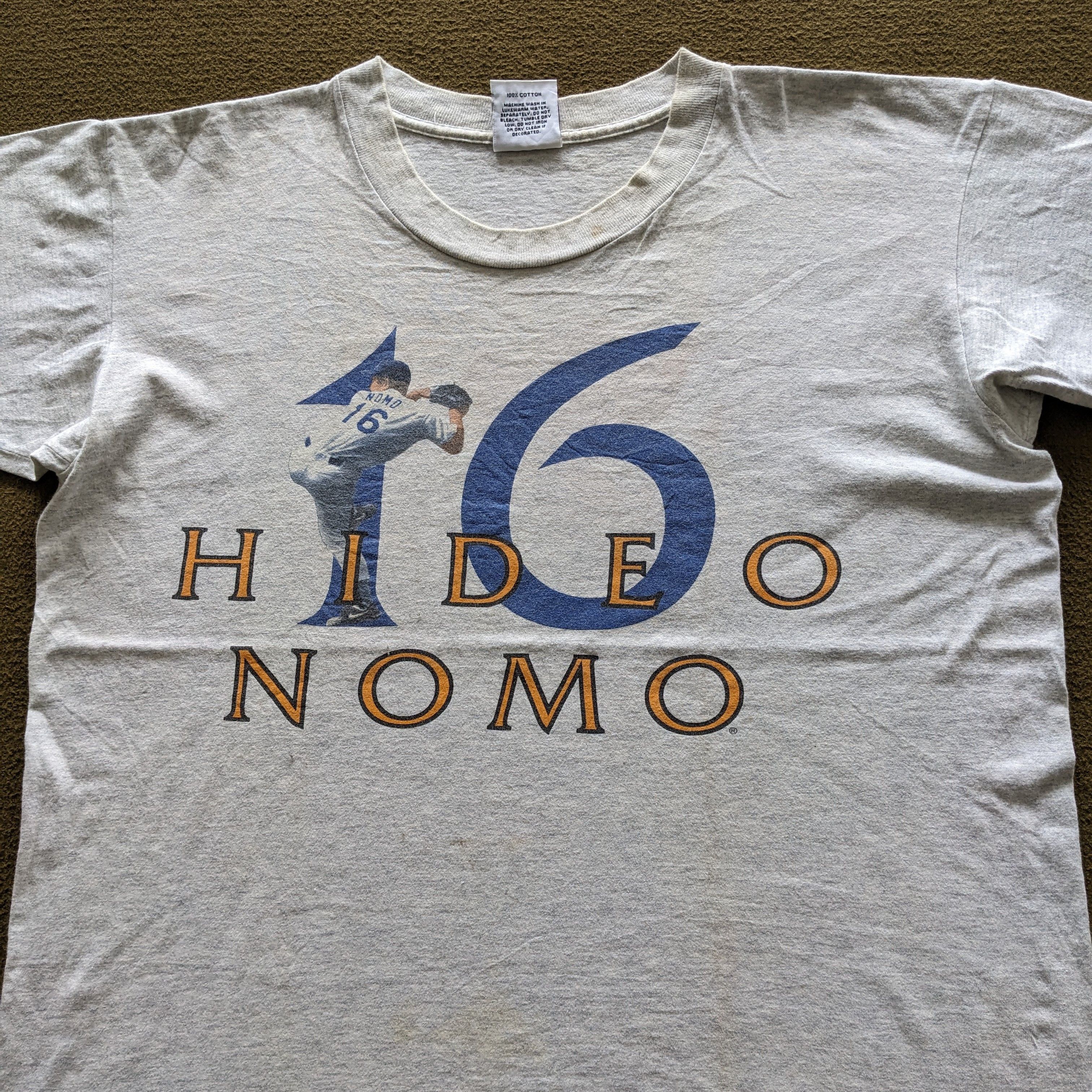 Vintage Vintage 90's HIDEO NOMO Los Angeles Dodgers MLB Team T-shirt Size US L / EU 52-54 / 3 - 2 Thumbnail
