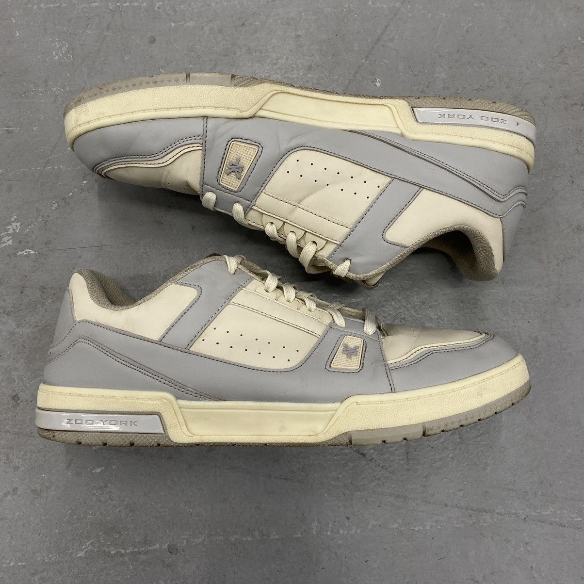 Vintage × Zoo York Zoo York Low Top Grey/White Skate Sneakers LV Trainer Style Size US 13 / EU 46 - 3 Thumbnail