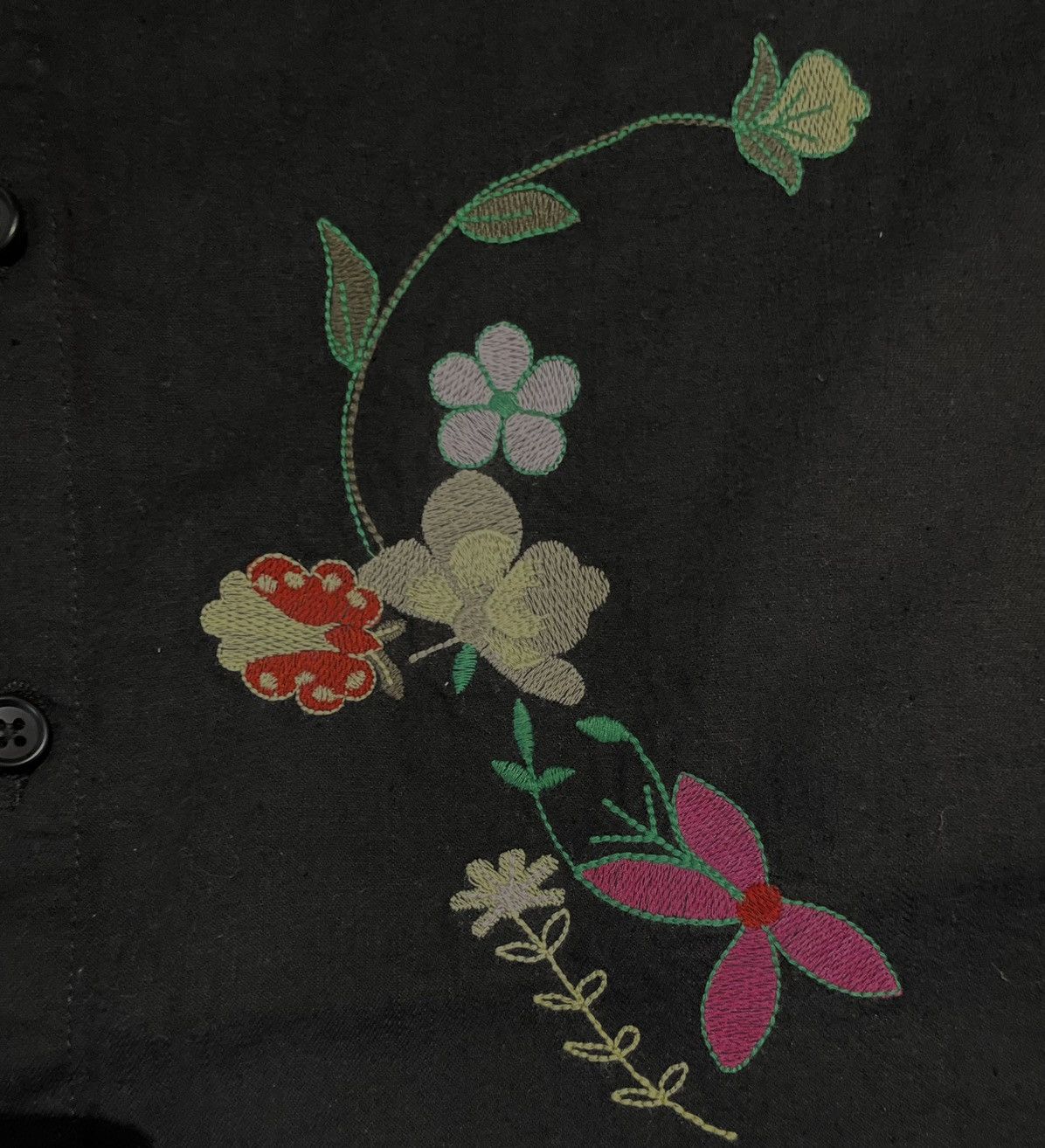 Engineered Garments Cotton Embroidered Button Front Scarf / Shawl Size ONE SIZE - 3 Thumbnail