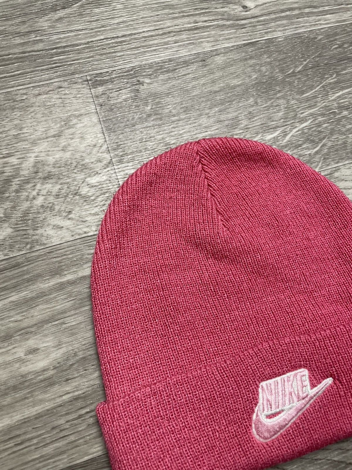 Nike Vintage Nike Pink Beanie Hat Y2K Size ONE SIZE - 3 Thumbnail