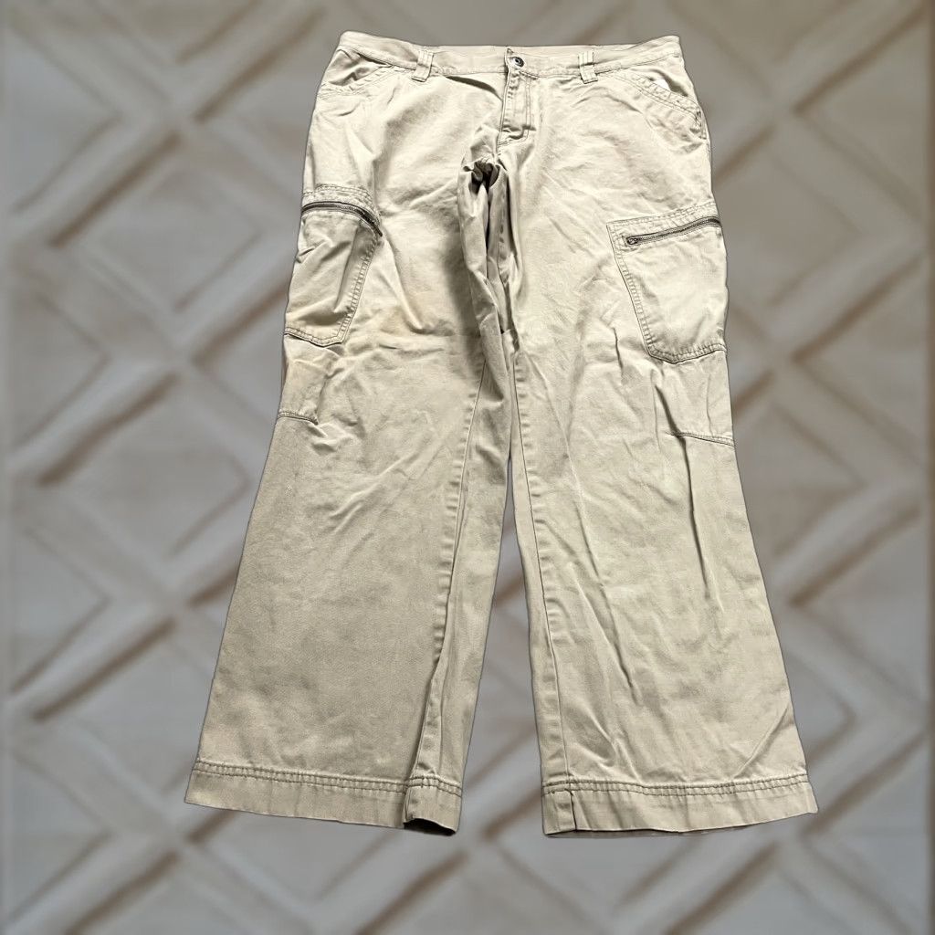 Vintage VINTAGE Columbia Cargo Pants Men 38 Brown Cotton Straight Leg Flat Front Casual Workwear Size US 38 / EU 54 - 1 Thumbnail