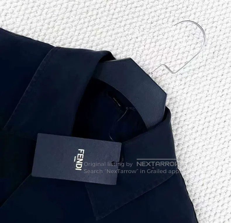 Fendi Fendi Black Gray Washed Faded Double F Logo Hidden Zip Jac Size US S / EU 44-46 / 1 - 3 Thumbnail