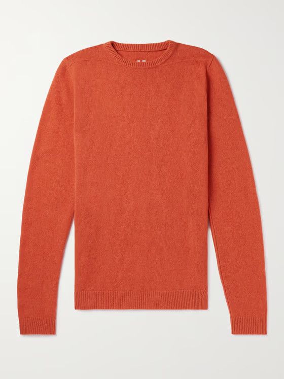 Rick Owens o1y0325 Cashmere Blend Crewneck Sweater in Red Size US XL / EU 56 / 4 - 1 Thumbnail