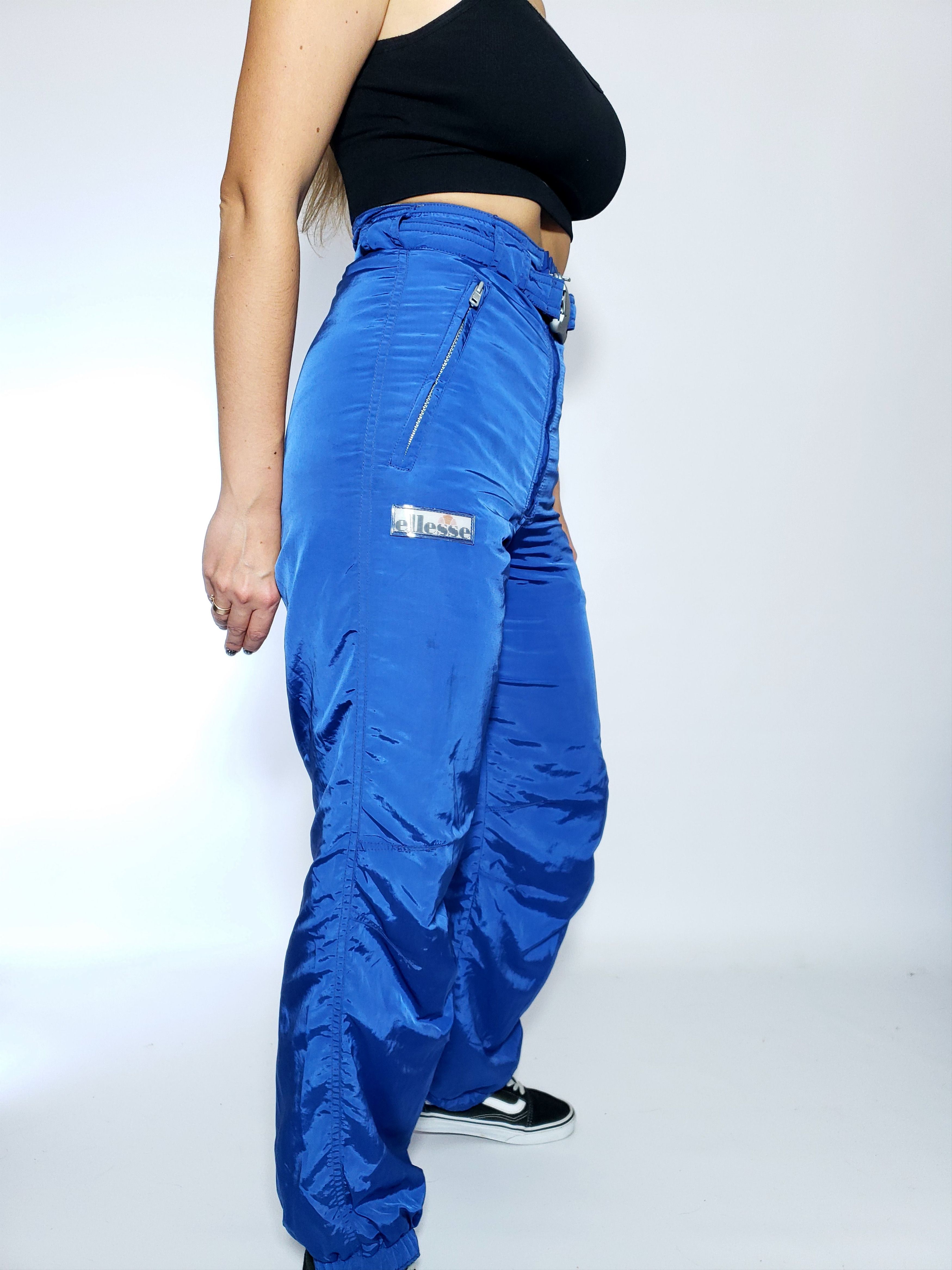 Ellesse Ellesse Vintage SKI Pants WARM Blue with belt like Nylon Size 26" / US 2 / IT 38 - 17 Thumbnail