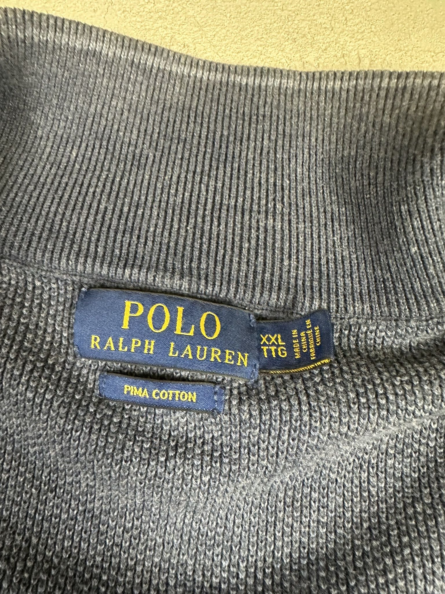 Designer × Polo Ralph Lauren Polo Ralph Lauren Logo Boxy Quaterzip Sweatshirt Size US XXL / EU 58 / 5 - 14 Thumbnail