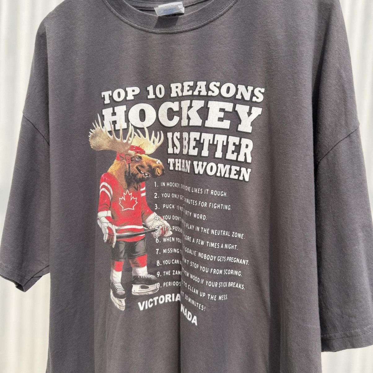 Vintage Top 10 Reasons Hockey Is Better Than Women Size US XXL / EU 58 / 5 - 2 Thumbnail