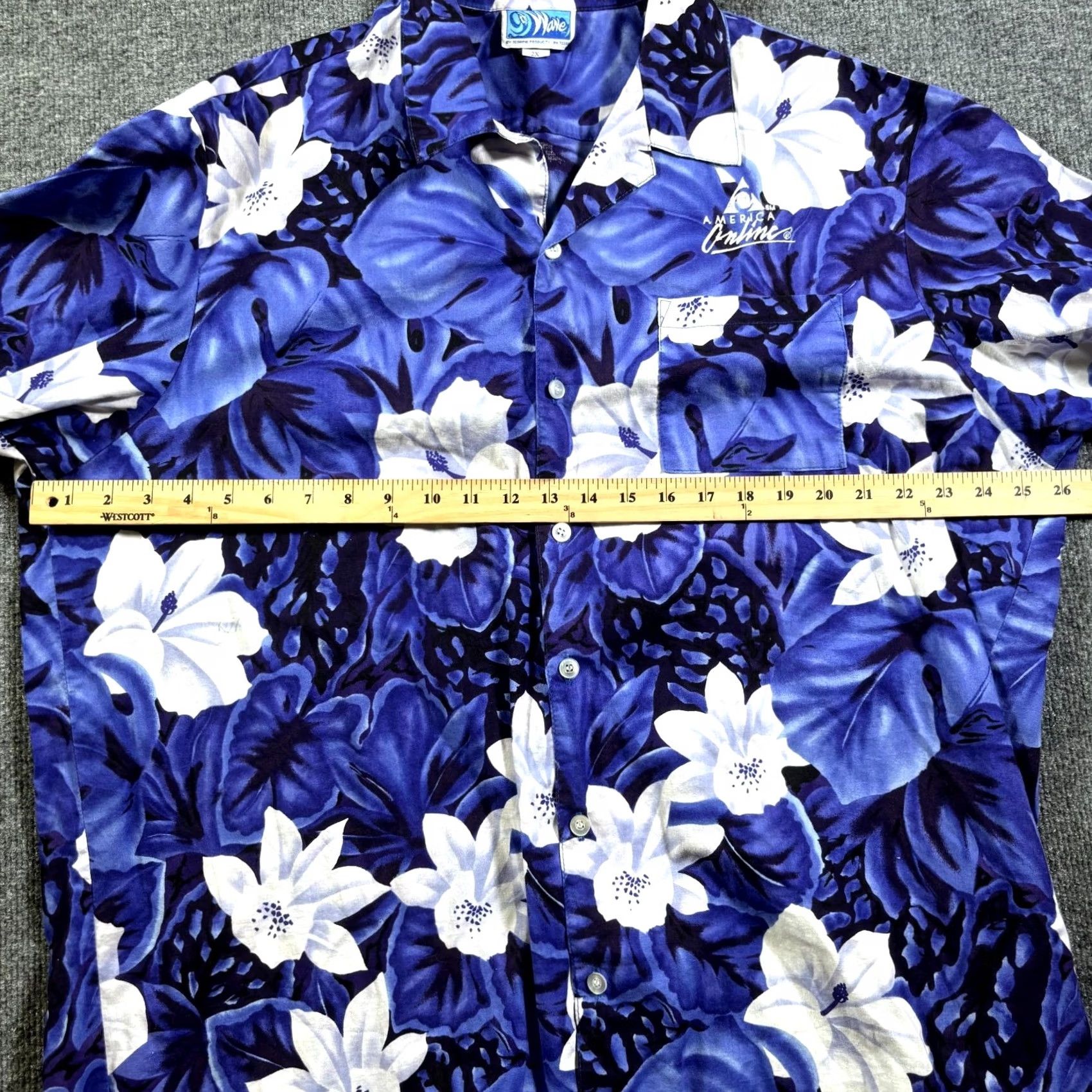 Vintage VTG 9th Wave Button-Up Shirt Women 2X Purple Floral Beach Hawaiian USA Size XXL / US 16-18 / IT 52-54 - 4 Thumbnail