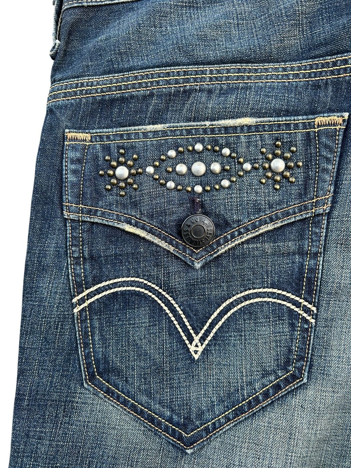 Kapital Flare Vintage Levis Hippies Style Distressed Denim Jeans Size US 34 / EU 50 - 6 Thumbnail