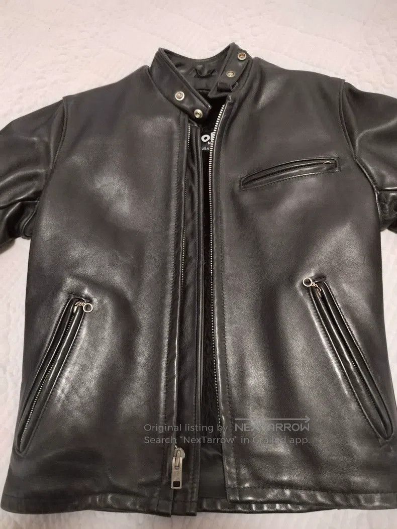 Other Schott Soft castrated cowhide 641 stand-up collar motorcyc Size US M / EU 48-50 / 2 - 1 Thumbnail