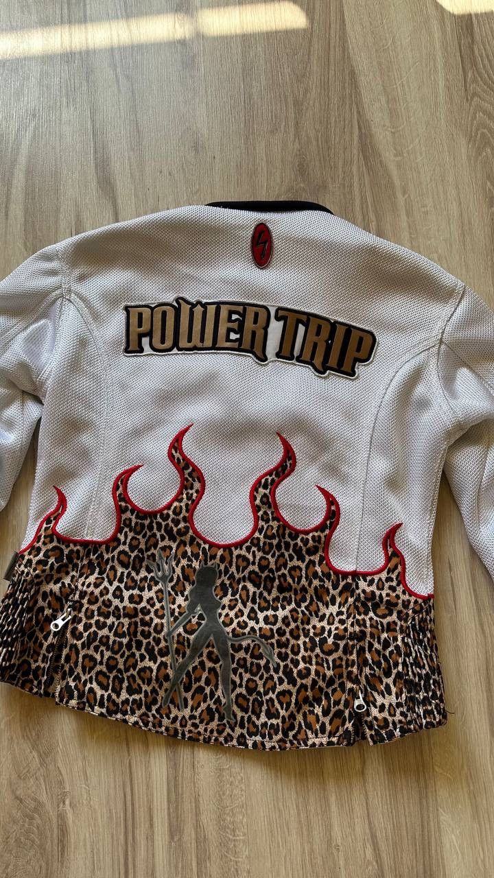 Vintage Vintage 90s Power Trip Biker Jacket Size M / US 6-8 / IT 42-44 - 4 Thumbnail