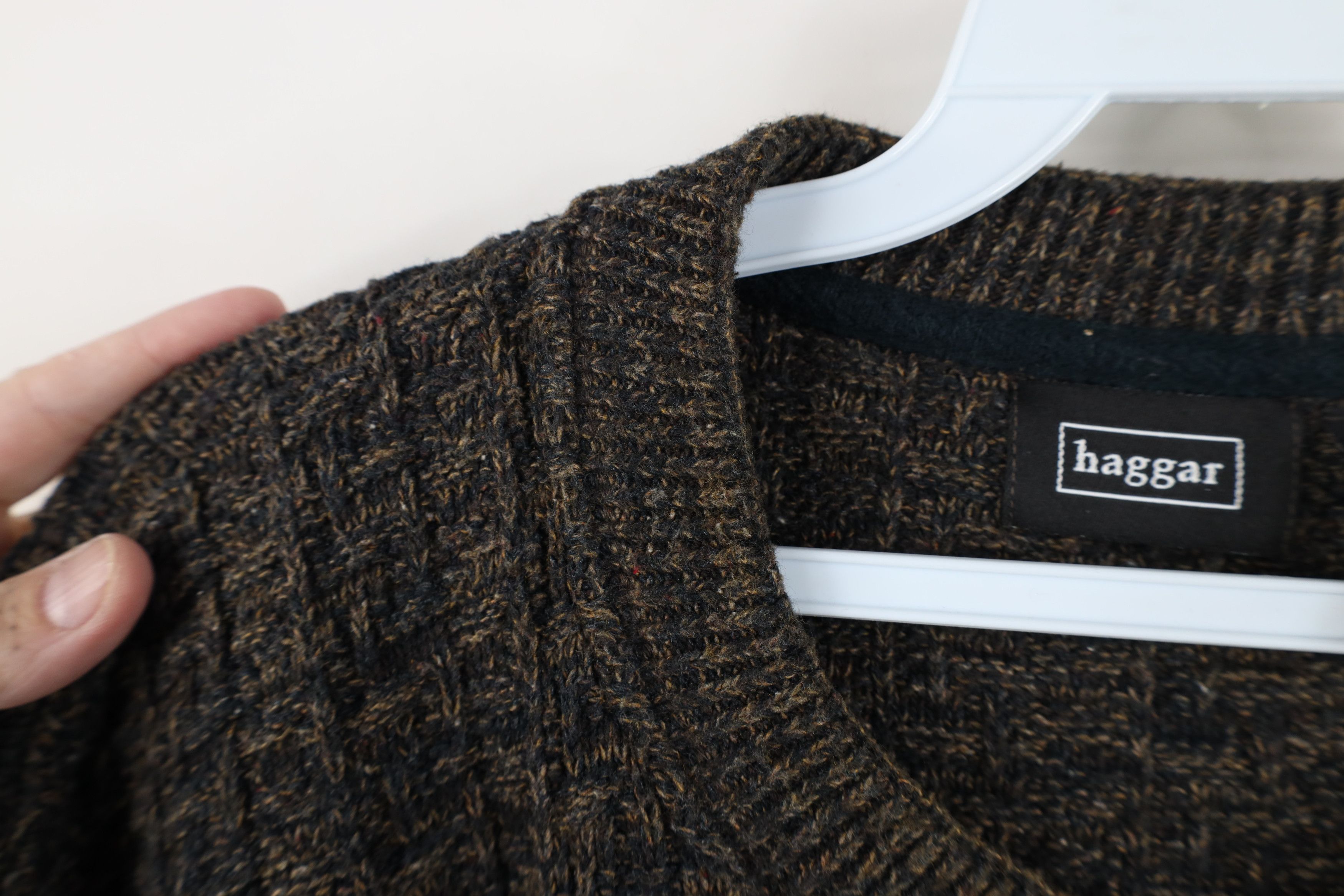 Vintage Vintage 90s Y2K Streetwear Knit Henley Sweater Heather Brown Size US XL / EU 56 / 4 - 7 Thumbnail