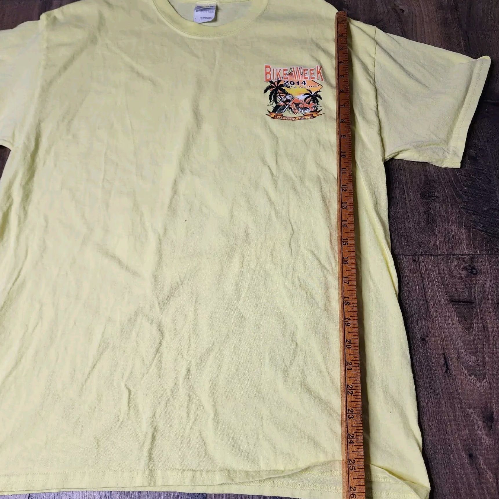 Gildan Mens L T Shirt Bike Week Daytona Beach 2014 Motorcycle Double Sided Size US L / EU 52-54 / 3 - 4 Thumbnail