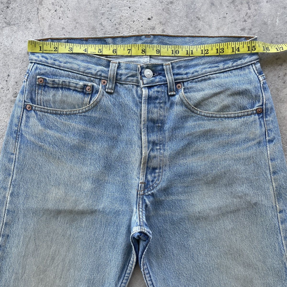 Jean 90s Vintage Levi’s 501 Rusty USA Jeans Distress Faded Pants Size US 31 - 5 Thumbnail