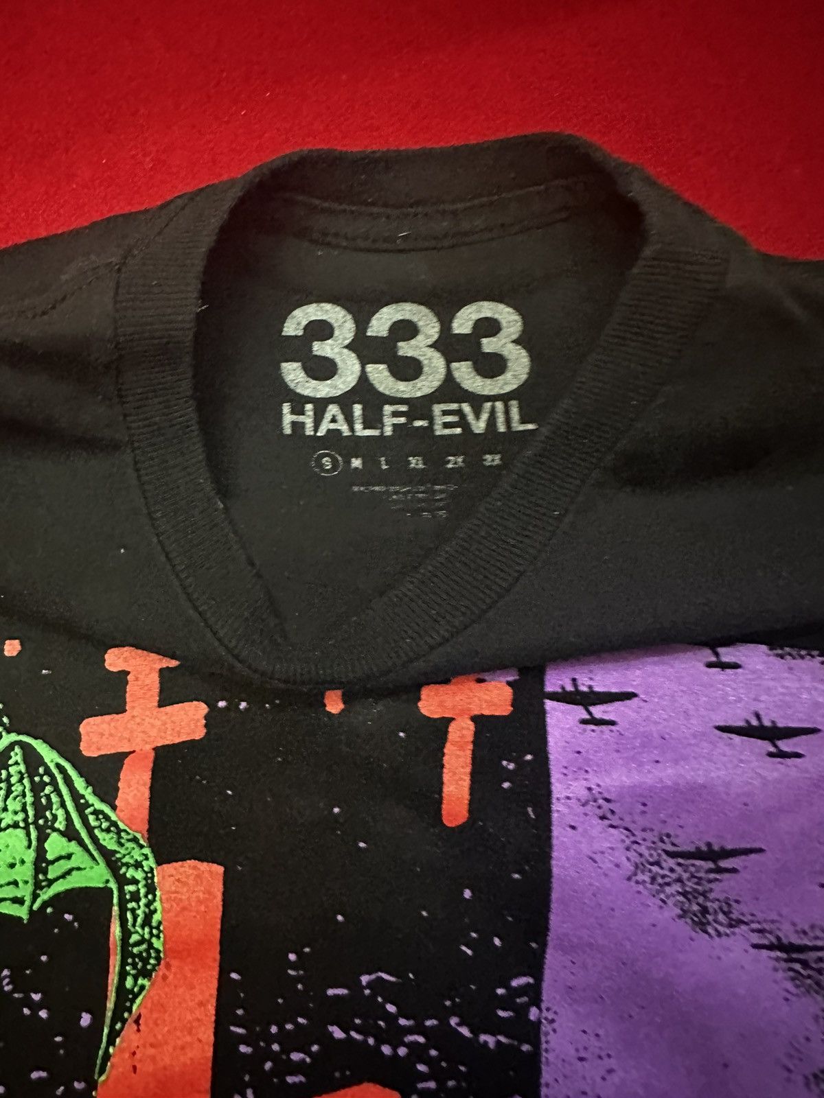 Half Evil Half Evil Halloween Tee Size US S / EU 44-46 / 1 - 3 Thumbnail