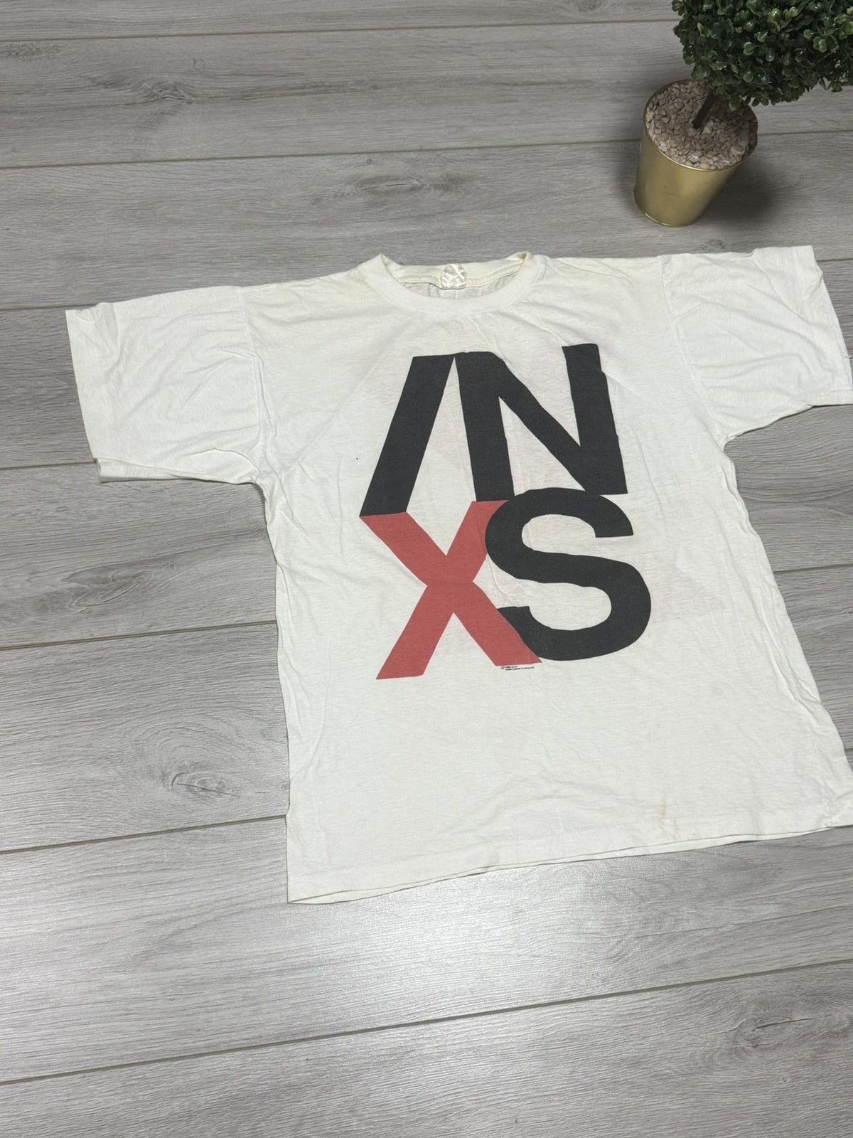 Brockum INXS 1990 vintage tee shirt rock tour Size US L / EU 52-54 / 3 - 6 Thumbnail