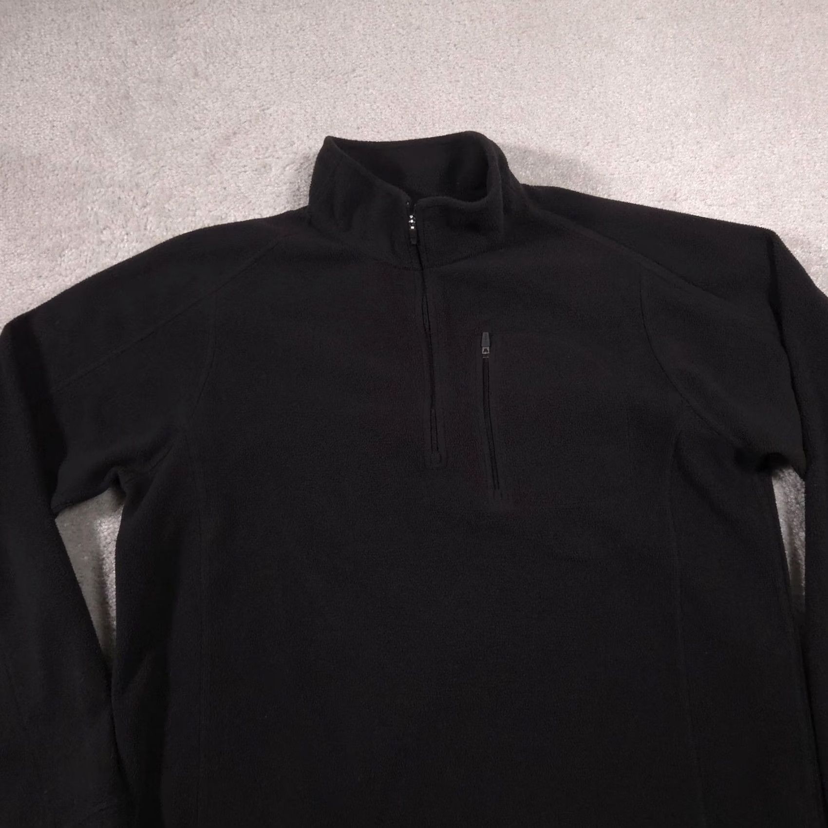 Vintage L.L.Bean Pullover Mens Large Black Fleece 1/4 Zip Mock Neck Chest Pocket Winter Size US L / EU 52-54 / 3 - 2 Thumbnail