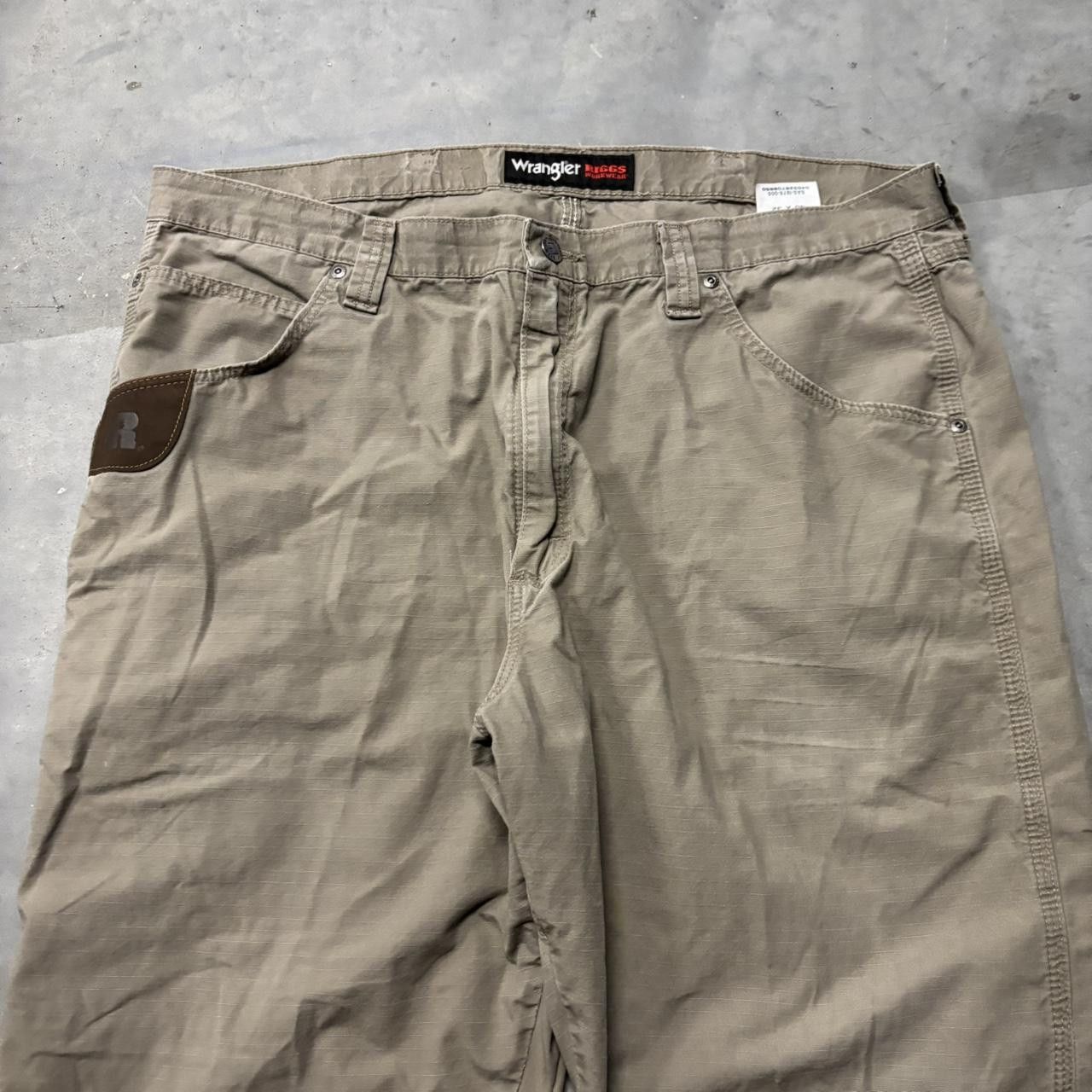 Japanese Brand × Vintage Crazy Vintage Y2K/2000s Baggy Khaki Tan Skater Workwear Pants! Size US 40 / EU 56 - 5 Thumbnail