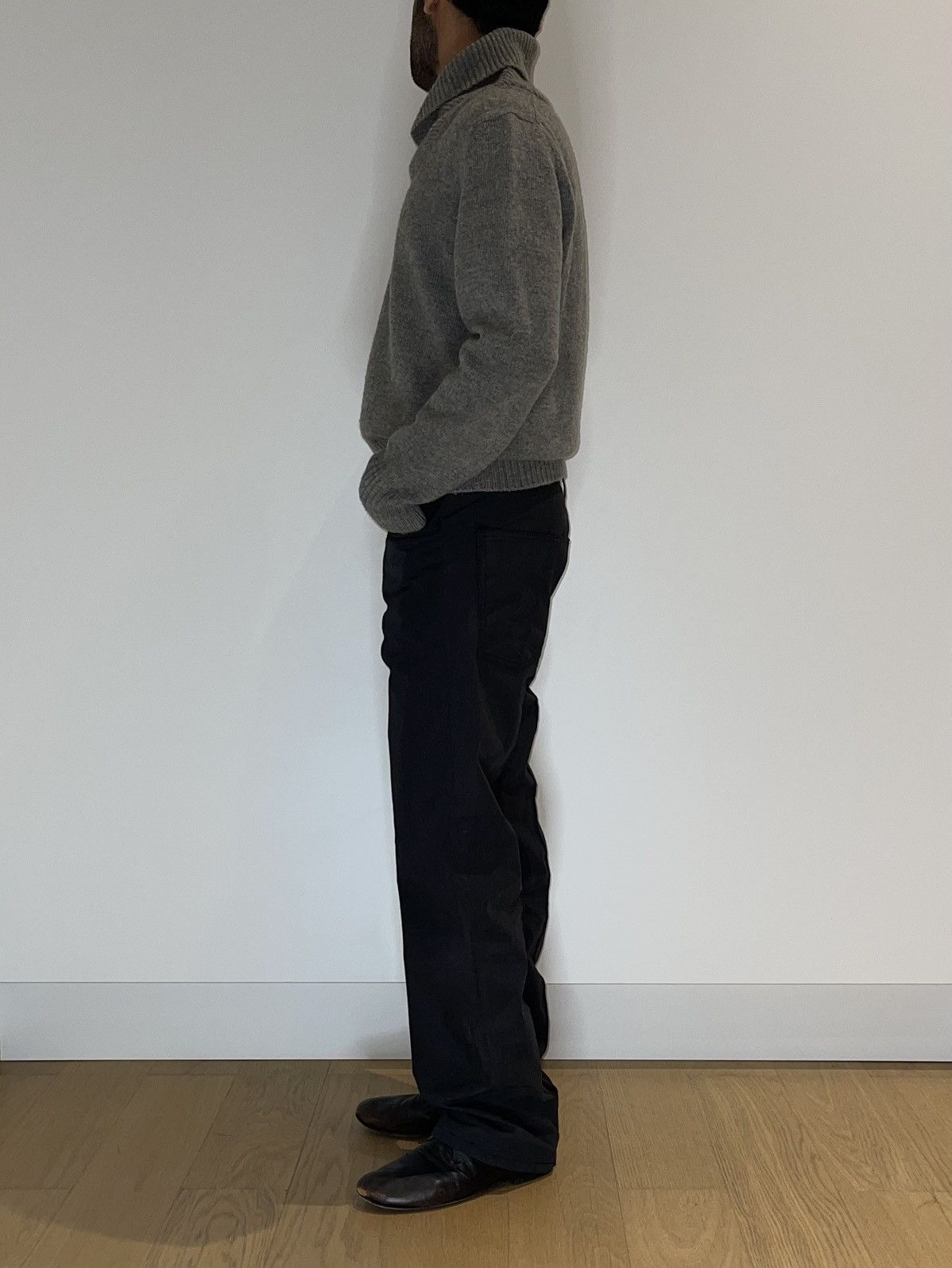 Maison Margiela Maison Margiela Fall 2004 Grey Wool Shawl Collar KnitSweater Size US M / EU 48-50 / 2 - 5 Thumbnail