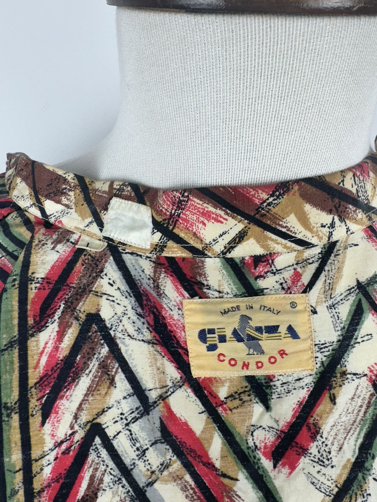 Japanese Brand × Vintage Vintage Condor Crazy Abstract Multicolour Short Sleeve Shirt Size US L / EU 52-54 / 3 - 5 Thumbnail
