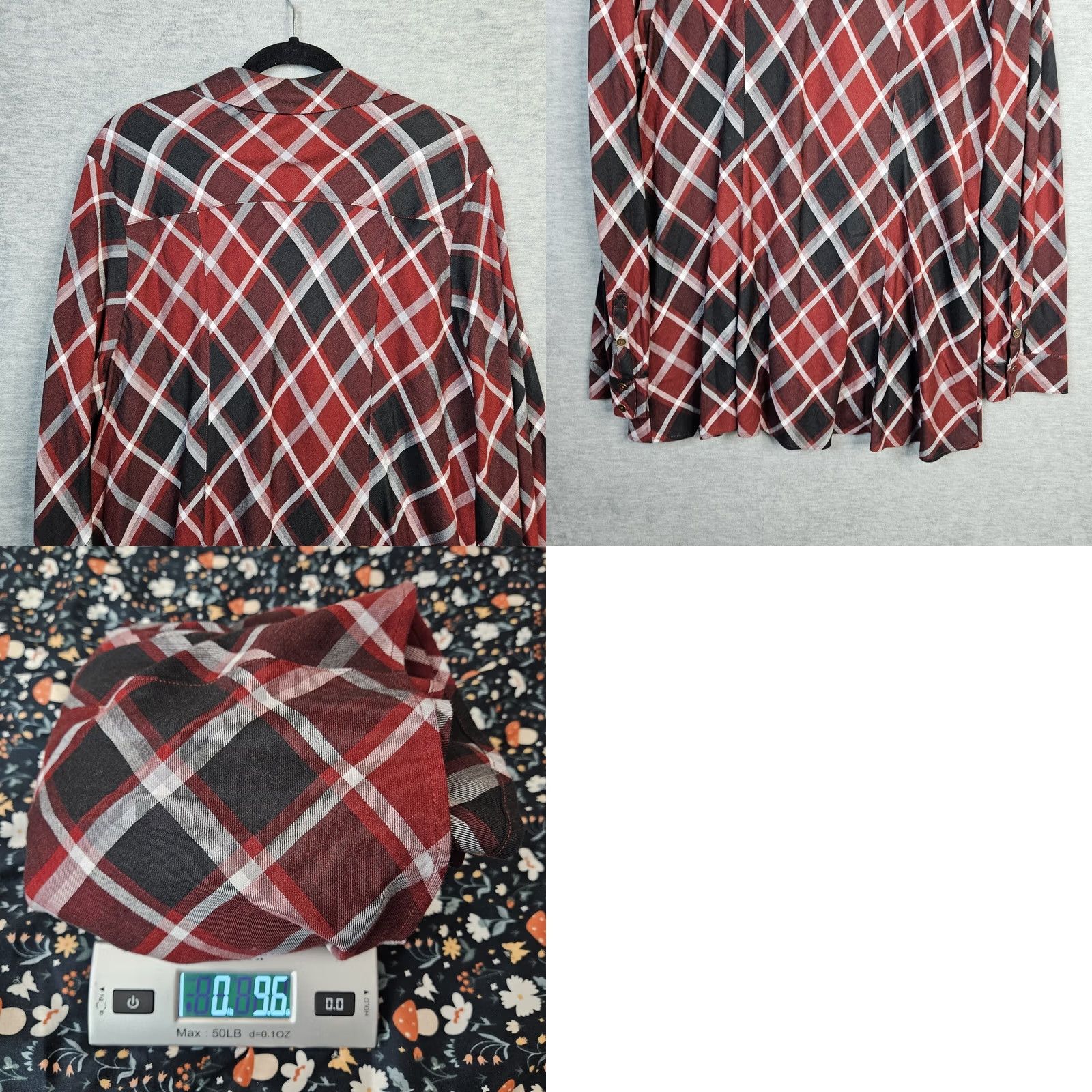 Soft Surroundings Soft Surroundings Button-Up Tunic Shirt 1X Plaid Multicolor Short Sleeve Womens V-Neck Fall Spring Summer Winter Size XL / US 12-14 / IT 48-50 - 8 Thumbnail