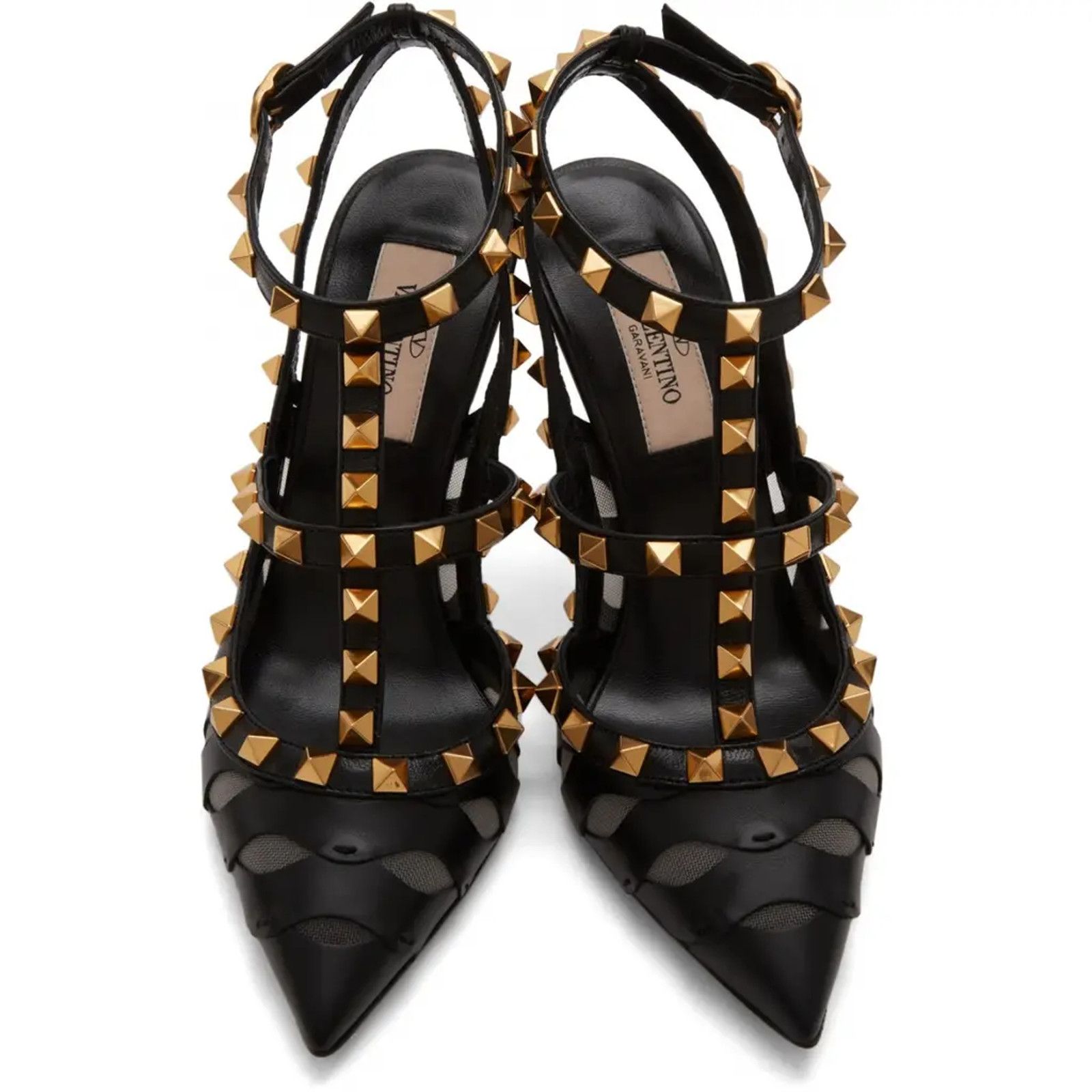 Valentino Rockstud Wave Embroidery Ankle Strap Classic Heel Pump 38.5 Size US 8.5 / IT 38.5 - 6 Thumbnail