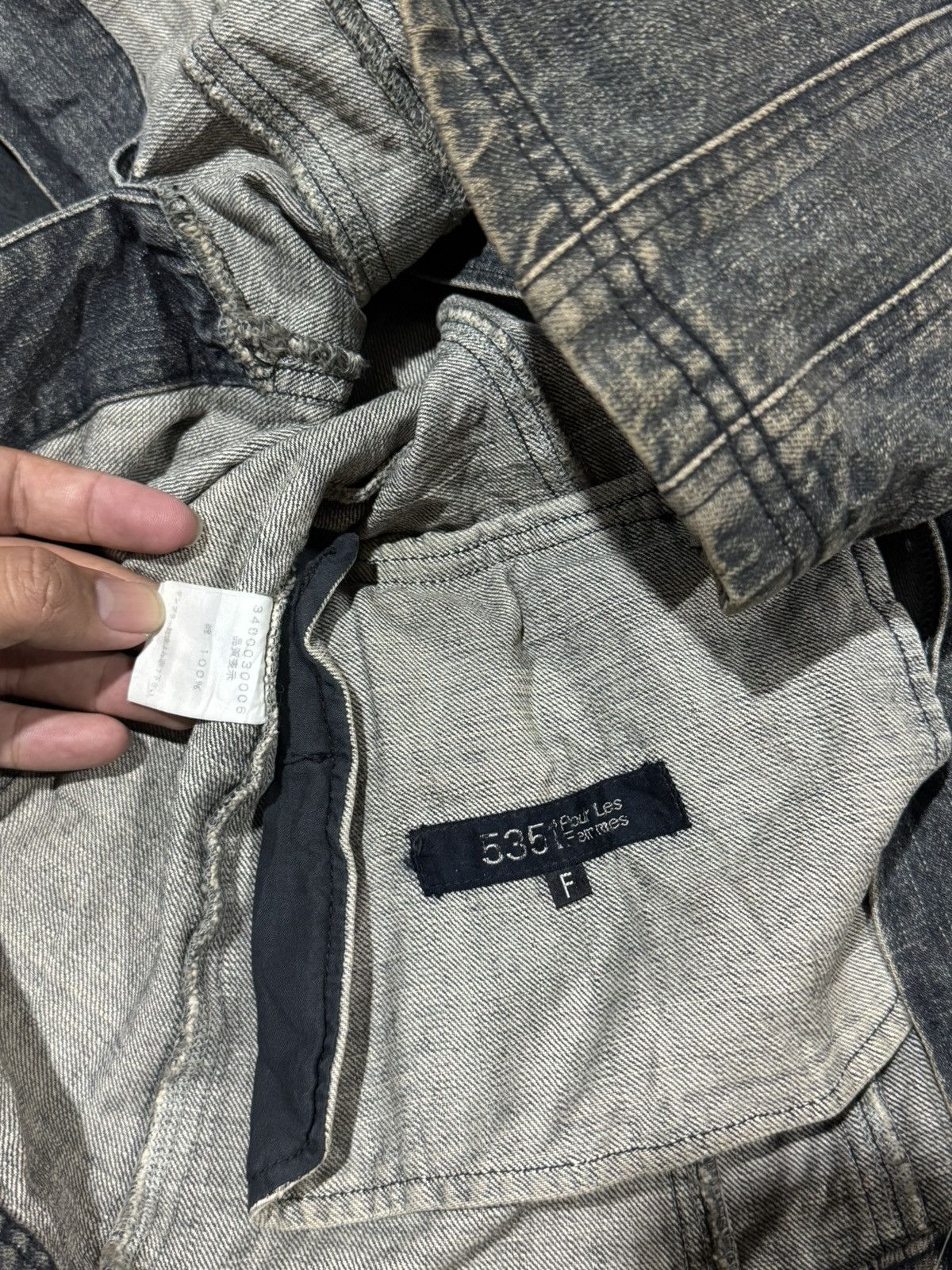 5351 POUR LES HOMMES Washed Jacket Denim Coated 5351 Pour Less Homme Size US S / EU 44-46 / 1 - 8 Thumbnail