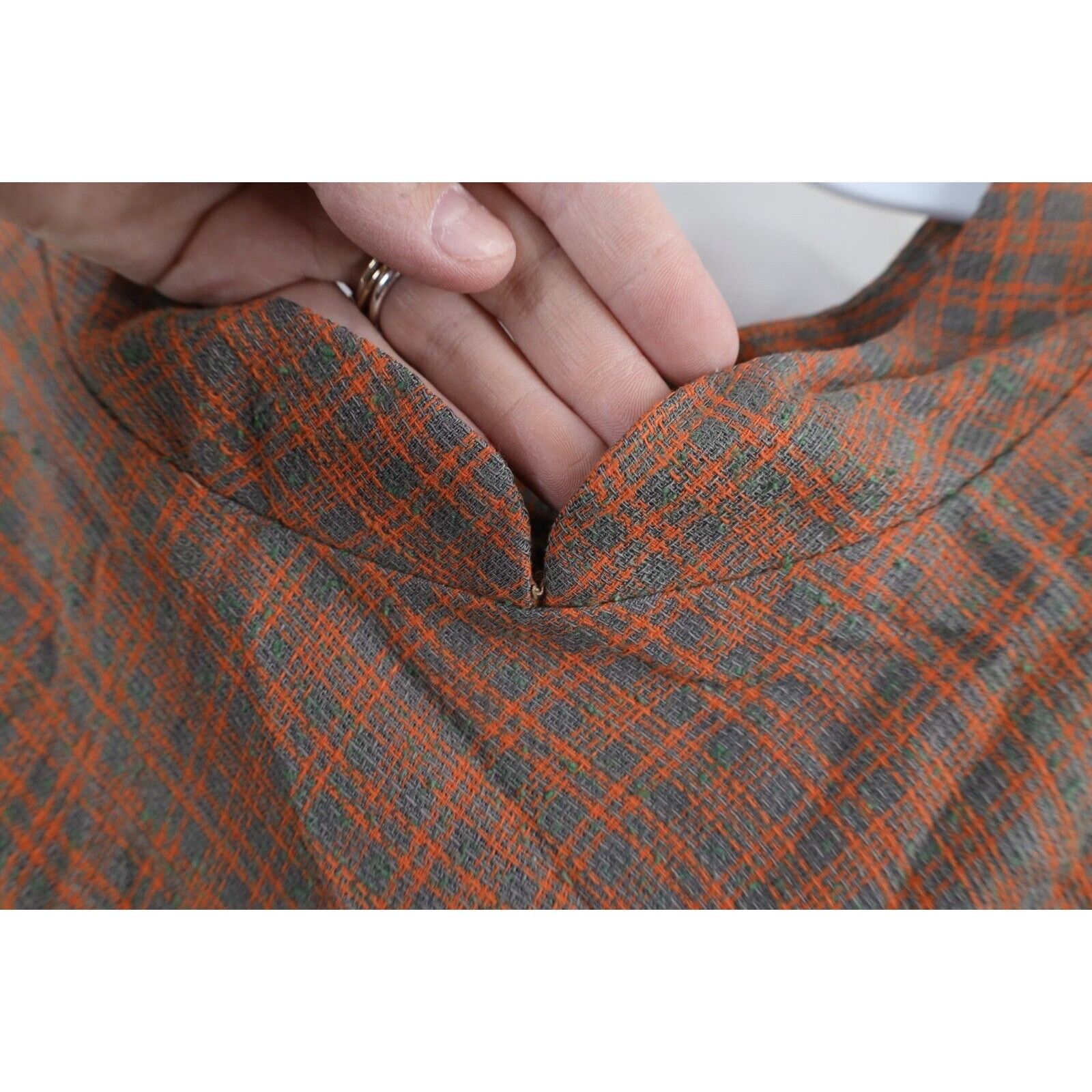 Vintage Vintage 50s 60s Rockabilly Wool Tweed Belted Dress Size M / US 6-8 / IT 42-44 - 7 Thumbnail