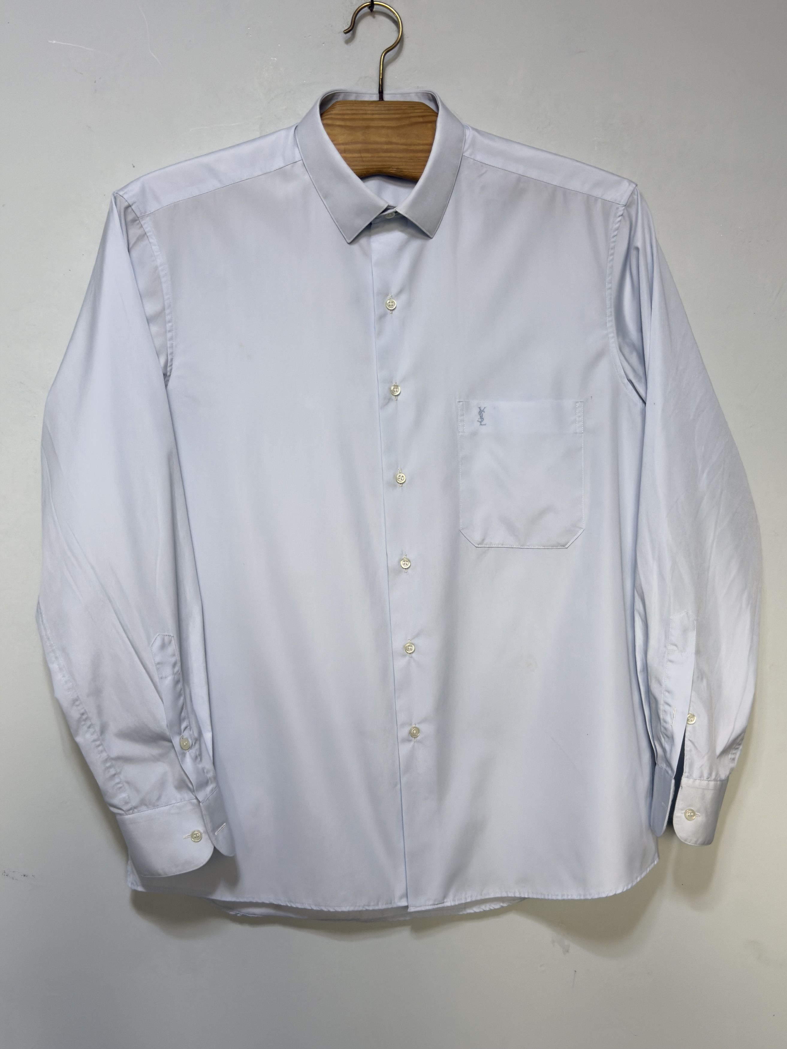 Yves Saint Laurent 🔥 Vintage Saint Laurent Shirt ysl cotton size L Size US L / EU 52-54 / 3 - 4 Thumbnail