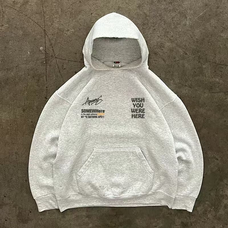 Japanese Brand × Vintage Grey retro letter print hoodie y2k Size US M / EU 48-50 / 2 - 1 Thumbnail
