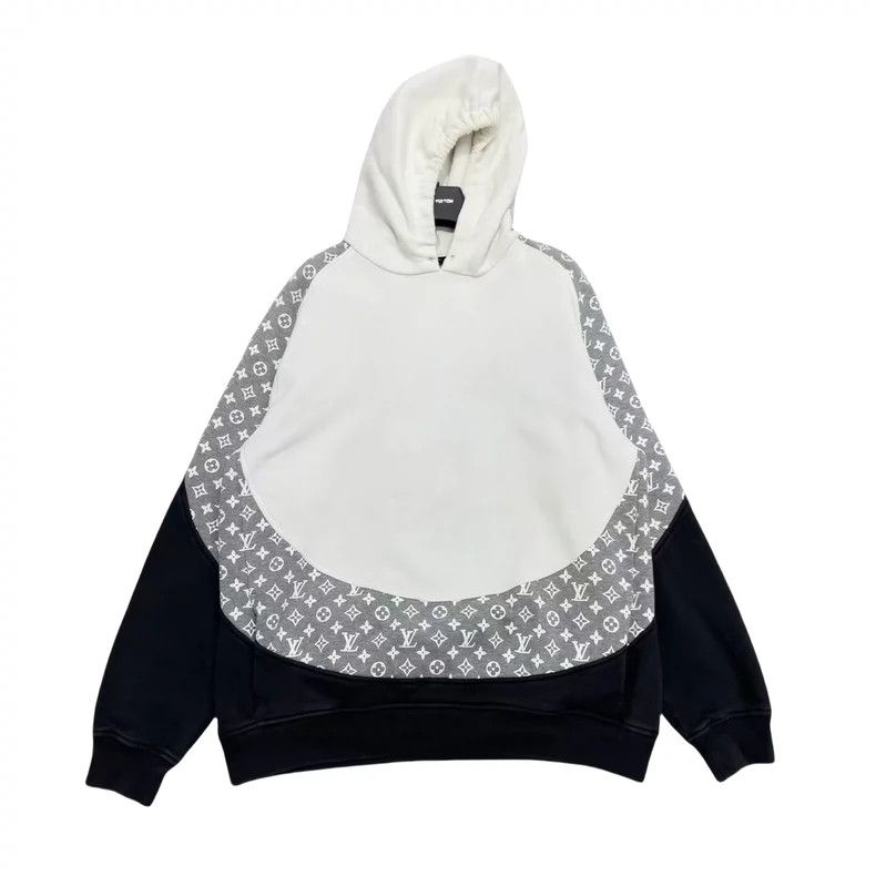Louis Vuitton Black and white circular cut hoodie 2501-Next