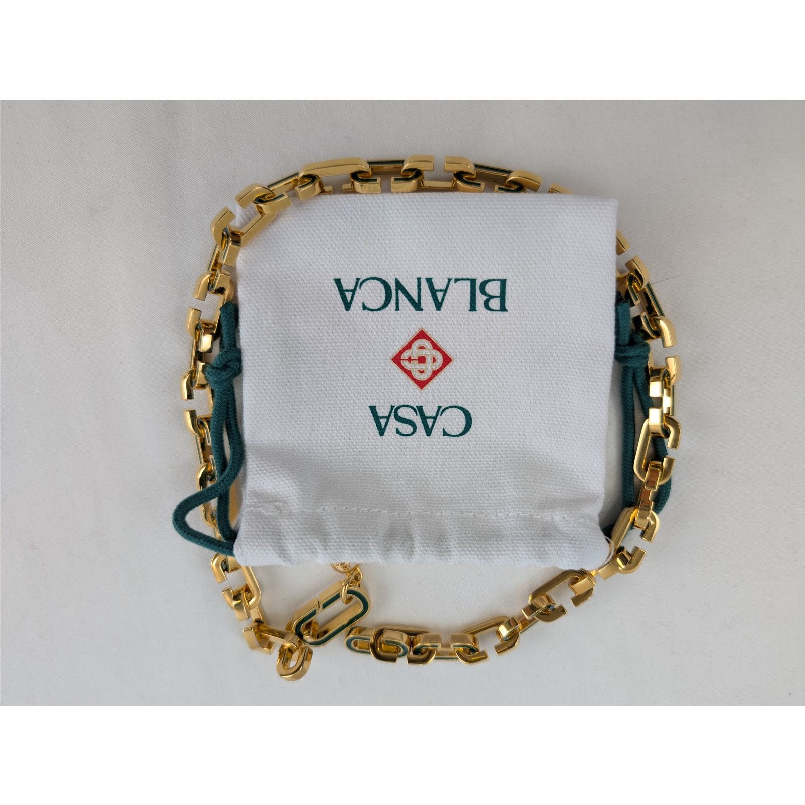 Casablanca o1rshd1 Size: OS / Brass / Enamel Bracelet in Green/Gold Size ONE SIZE - 13 Thumbnail