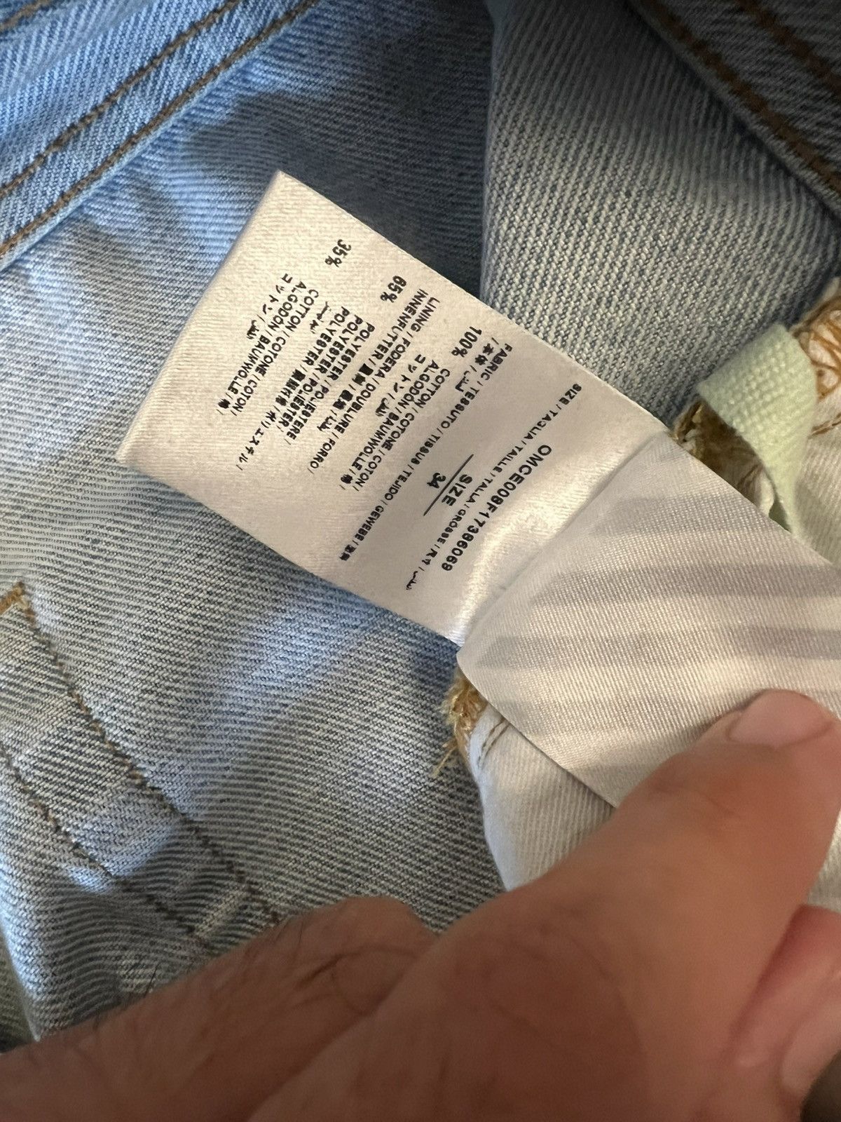 Off-White Off-White cropped raw denim jeans size 34 Size US 34 / EU 50 - 6 Thumbnail
