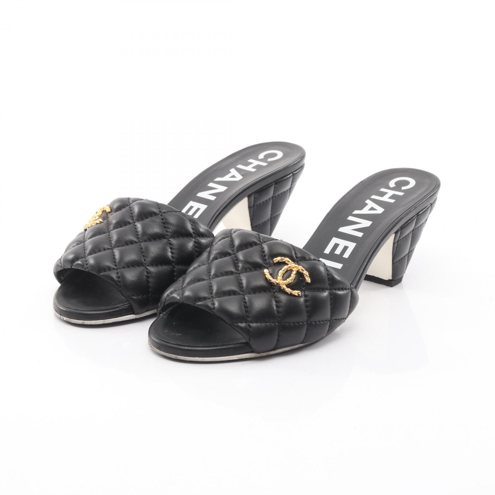 Chanel Chanel Chanel Matelasse Leather Sandals Leather Shoes G38820 DUTY FREE for USA Size ONE SIZE - 1 Thumbnail