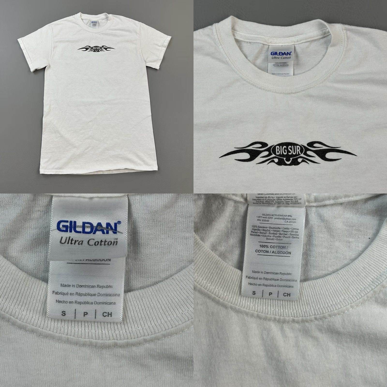 Gildan Vintage Big Sur California Shirt Mens Small White Graphic Beach Surf Tee Y2K Size US S / EU 44-46 / 1 - 8 Thumbnail