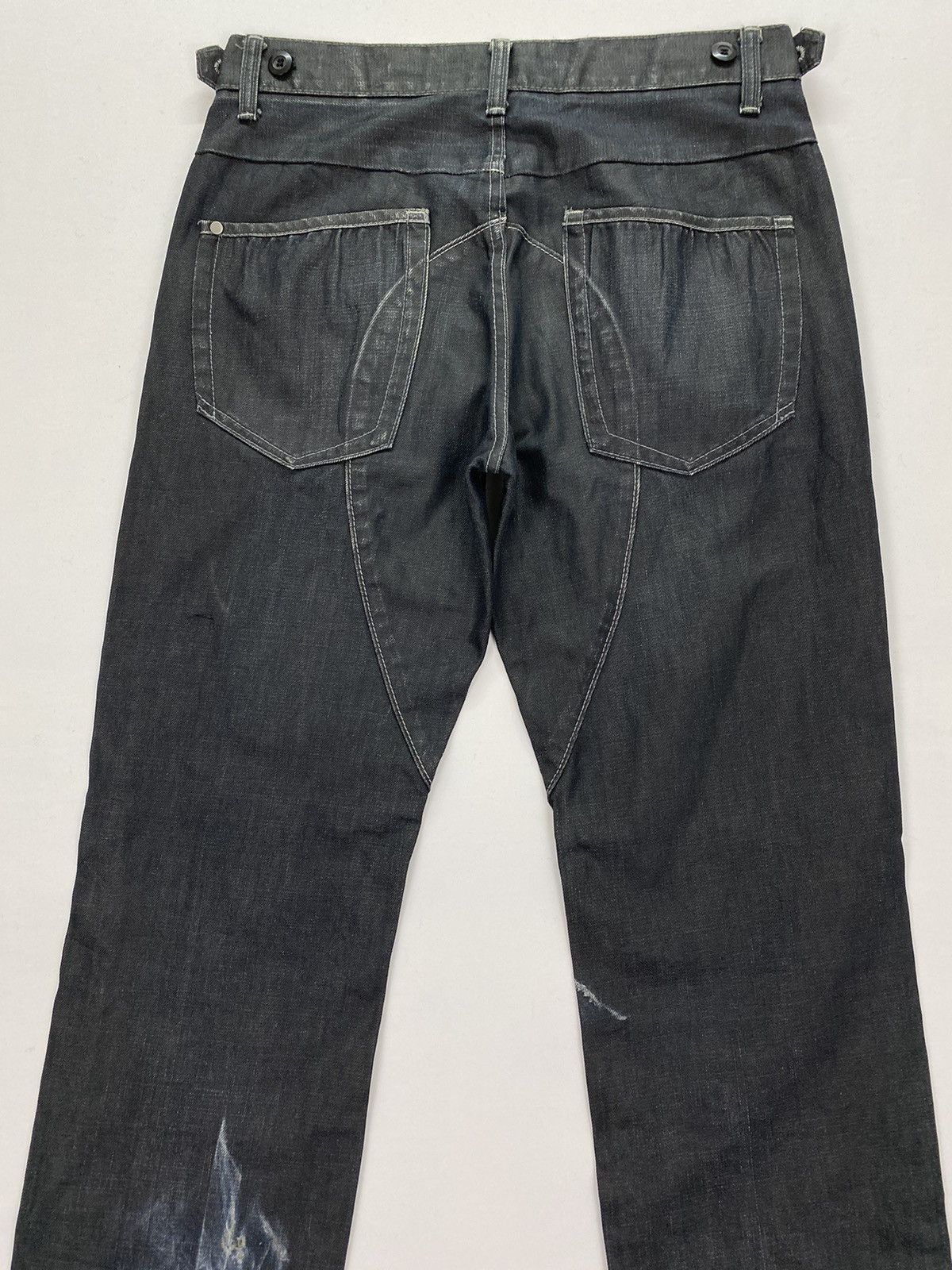 Japanese Brand UJ Distressed Waxed Jeans Size US 30 / EU 46 - 4 Thumbnail