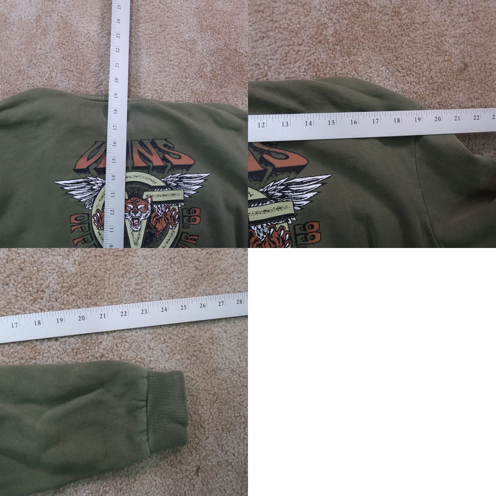 Vans Vans Hoodie Women's M Hooded Sweatshirt Logo Long Sleeve green Size M / US 6-8 / IT 42-44 - 9 Thumbnail